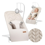 Tulano Moon 10 beige gultukas-supynė &ndash; reguliuojamas atlo&scaron;as ir saugos diržai