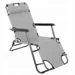 Sulankstoma kėdė-gultas Enero Camp, juodas/pilkas