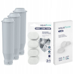 3X "AquaFloow" filtras, skirtas "Krups Nivona" espreso kavos aparato valymo tabletėms, pa&scaron;alinančioms kalkes - pakaitinis.