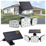 LED lauko lempos su judesio davikliu ir saulės baterija
