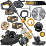 Akumuliatorinis trimeris Majster Pro MP1417 su 2 akumuliatoriais