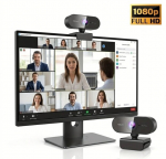 Kompiuterio (WEB) kamera Internetinė kamera su mikrofonu, 1080 FHD USB, web kamera