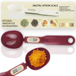 Virtuvinės svarstyklės LIVMAN QJ-608 - skaitmeninės virtuvės svarstyklės matavimo &scaron;auk&scaron;to formos, kurių talpa iki 500g, skirtos įvairiems ingredientams sverti