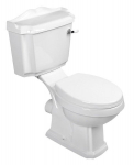 Kompakti&scaron;kas tualetas &bdquo;ANTIK Aqualine&ldquo; + sėdynė &bdquo;Soft Close&ldquo;, baltas