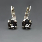 Auskarai moterims DiamondSky Glory (Silver Night) su Swarovski kristalais