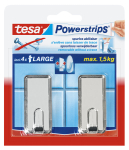 Tesa Powerstrips kabliukai voniai, 2 kg, 2 vnt.