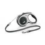 Flexi automatinis pavadėlis New Comfort S, juodas, 5 m