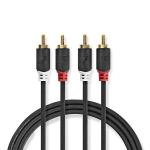 Nedis Audio Cable 2x RCA -> 2 x RCA, 2m