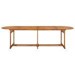 Sodo valgomojo stalas, 280x90x75 cm, rudas