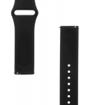 Taktinis 20 mm silikoninis laikrodžio dirželis, juodas