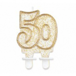 Dviženklė žvakė 50, auksinis kontūras