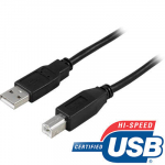 Deltaco, USB-A /USB-B, 3 m