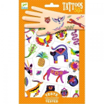 Tatuiruotės - Spalvingi atogrąžų gyvūnai, DJECO DJ09609