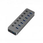 Adapteris USB A 3.0 - 7 x USB 3.0 su jungikliais