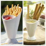 Užkandžių indelis 2in1, baltas