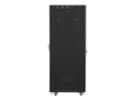 Installation cabinet rack 19 37u 600x800 black, black glass door lcd (Flat pack)
