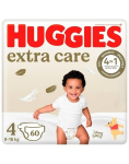 Sauskelnės HUGGIES Extra care 4 (8-16 kg), 60 vnt