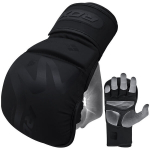 RDX MMA sparingo pir&scaron;tinės vyrams - T15 Noir - itin didelės - juodos - odinės - GSR-T15MB-XL