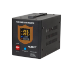 kemot ups prosinus-800 grynos sinusoidės bangos inverteris su įkrovimo funkcija 12v 230v 800va/500w - juodos spalvos