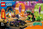 LEGO&reg; City Kaskadinių triukų arena su dviguba kilpa 60339 Konstravimo rinkinys (598 dalys)