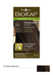Ilgalaikiai plaukų dažai Nutricolor Delicato 4.0 Dark Natural Brown, 140 ml