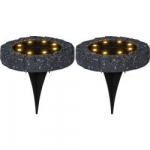 LED sodo &scaron;viestuvai su saulės baterijomis Star Trading, 2 vnt