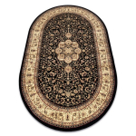 Kilimas ROYAL ADR ovalus dizainas 521 juoda