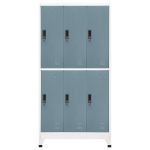 vidaXL Persirengimo spintelė, pilka, 90x45x180cm, plienas, Pilka