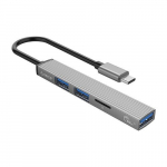 Orico USB Type-C &scaron;akotuvas 2 x USB 2.0, 1 x USB 3.0 ir TF lizdo