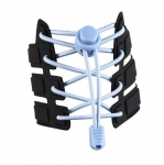 Elastiniai apvalūs batrai&scaron;čiai 3 mm 100 cm su fiksatoriais ir antgaliais, melsvi