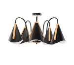 Skandinavijos lubų lemputė. Penkių ta&scaron;kų juoda APP607-5C