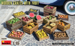 Klijuojamas Modelis MiniArt 35628 Wooden Crates with Fruit 1/35