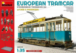 Klijuojamas Modelis MiniArt 38009 European Tramcar with Crew & Passengers 1/35