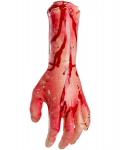 Halloween plastmasinė kraujuota ranka 33 cm