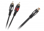 kabelis 1rca lizdas - 2 rca ki&scaron;tukai 25 cm