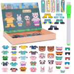 Magnetinė dėlionė, &scaron;aldytuvo magnetukai vaikams, skirtingų profesijų gyvūnėliai