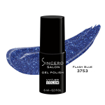 Gelinis nagų lakas "Sincero Salon", 6ml, FLASH BLUE, 3753