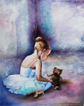 Deimantinės mozaikos rinkinys Balerina. Pirmieji žingsniai, 30x40 cm