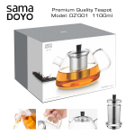Samadoyo Premium klass virdulys su nerūdijančio plieno filtru DZ001, 1100 ml.
