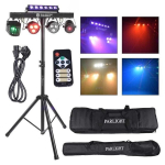 Scenos prožektorius Light4Me T-Bar Laser Strobe LED PAR DERBY UV IR