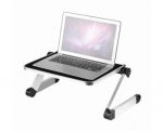 Sulankstomas kompiuterio stalas, juodas