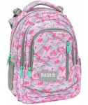 Mokyklinė kuprinė BackUP Foam, 24 L, rožinė/pilka