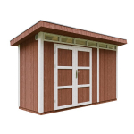 Premium kokybės sodo namelis Timbela M902A, 239 x 161 x 412 cm, su dažų rinkiniu Redwood Red
