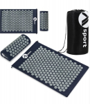 Akupresūros kilimėlis, pagalvė ir krep&scaron;ys, juodas
