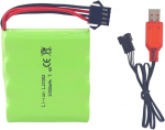 7.4V Pakraunama baterija 1000mAh SM-4P su USB įkrovimo laidu DE36W DE65 NO.1809 RC Žaisliniam Automobilio Modeliui Klaidai