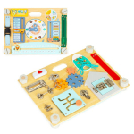Dvipusė medinė sensorinė lenta vaikams Eco Toys