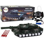 Nuotoliniu būdu valdomas tankas Lean toys, žalias