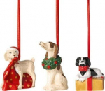 Villeroy & Boch Eglutės žaisliukai Nostalgic Ornaments, porcelianiniai, 8 cm, 3 vnt.