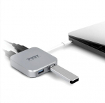 USB &scaron;akotuvas&nbsp;Port Designs 4 Ports USB Type-C, pilkas, USB &scaron;akotuvas&nbsp;Port Designs 4 Ports USB Type-C, pilkas