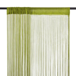 Virvelinės užuolaidos, 2vnt., 140x250cm, žalios spalvos, Žalia